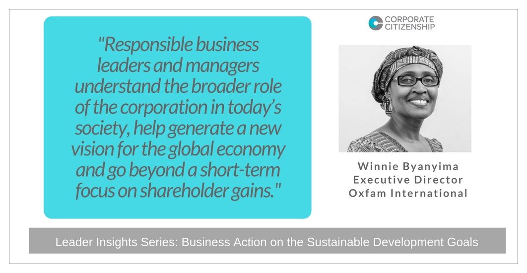 Winnie Byanyima Business Action on the SDGs